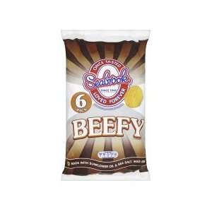 Seabrook Beefy Handy Sixer Crisps 6 Pack Grocery & Gourmet Food