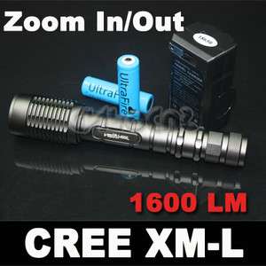 TrustFire CREE XM L T6 LED1600 Lm Adjustable Focus Torch+2*18650 