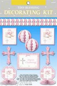 TINY BLESSING GIRL BABY SHOWER Party ~ DECORATING KIT 048419740605 