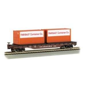  Bachmann 18966 Seaboard Flatcar w/Containers Toys & Games