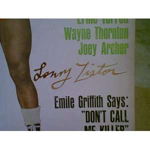  Liston, Sonny Boxing Annual Magazine 1964 Signed Autograph 