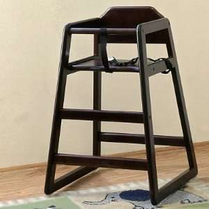  L.A. Baby Wooden Stackable Restaurant Style Highchair 