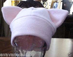 Cosplay Pokemon Mew pale pink fleece ear hat costume  