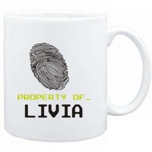  Mug White  Property of _ Livia   Fingerprint  Female 