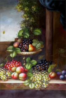 Framed Hand Painted Oil Painting Still Life with Assorted Fruits 