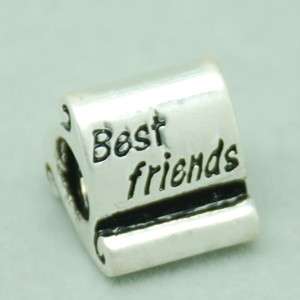   SCROLL BANNER Charm BEST FRIENDS, GOOD LUCK, FOREVER TOGETHER  