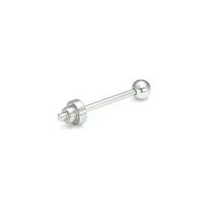  DUMBELL TOP Straight Tongue Barbell 10g 1/2~12mm Jewelry