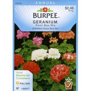  Burpee 43828 Geranium Paint Box Mix Seed Packet Patio 