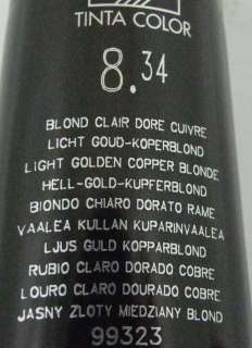 Keune Tinta Color Silk Protein Solamer Hair Color 8.34 Lt Golden 