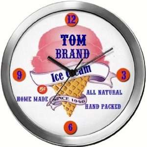  TOM 14 Inch Ice Cream Metal Clock Quartz Movement Kitchen 