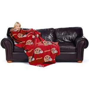   Francisco 49ers Comfy Throw Blanket With Sleeves