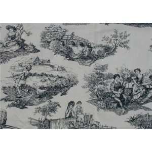  56 Wide Toile Provence   Black/cream Fabric By The Yard 