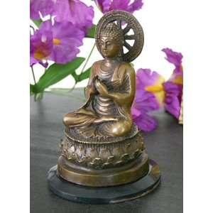   Buddha Turning the Wheel of the Dharma Bronze Statue