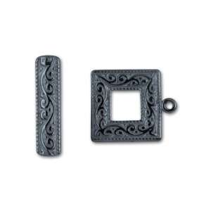    Plated Pewter Fancy Square Toggle Clasp Arts, Crafts & Sewing