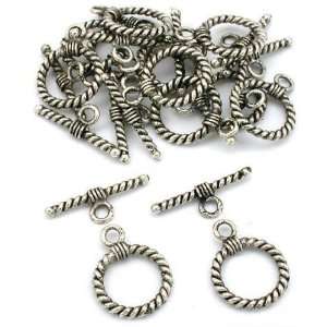  Bali Toggle Clasps Antique Silver Plated Part Approx 12 