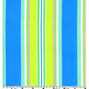   Monaco Narrow Stripe Blue Fabric By The Yard Arts, Crafts & Sewing