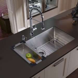 Vigo VG15055 Undermount Stainless Steel Kitchen Sink, Faucet, Coland