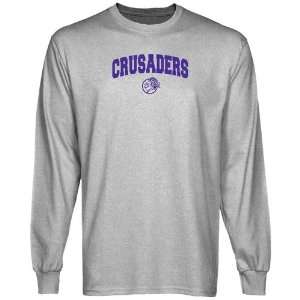  NCAA Holy Cross Crusaders Ash Logo Arch Long Sleeve T 