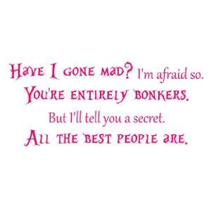  Have I Gone Mad I Am Afraid So You Are Entirely Bonkers 