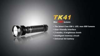 Fenix TK41 CREE XM L Tactical Light  800 lumens  Shipping Worldwide 