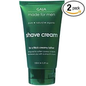  Gaia Skin Naturals Made for Men Shave Cream   5.3 Oz, Pack 