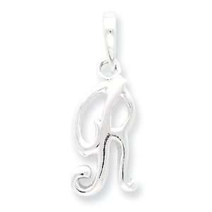  Sterling Silver Initial R Pendant Jewelry