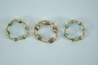 KENDRA SCOTT ~ SET OF 3 GOLD TONE WIRE RINGS $180  