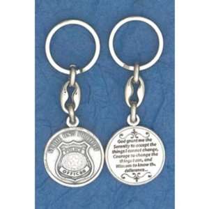  6 Policemans Coin with Serenity Prayer Keyrings Jewelry