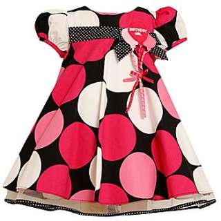 Bonnie Jean Toddler Girls Polka Dot Short Sleeve Birthday Party Dress 