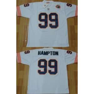  Bears 99 Dan Hampton Throwback White Jerseys Authentic Football 