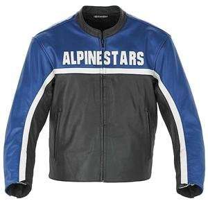  Alpinestars Barcelona Leather Jacket   50/Blue Automotive