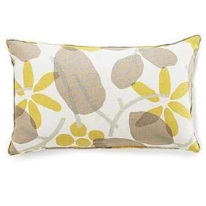 Bethe Flower Linen Pillow in Light Brown