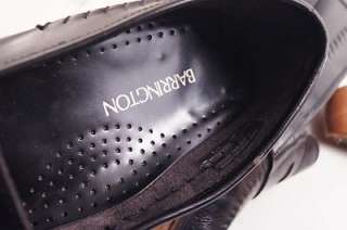 Barrington Black Leather Loafers 12 D Mens Dress Shoes  