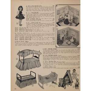  1962 Ad Doll Furniture Betsy McCall Canopy Bed Cradle 
