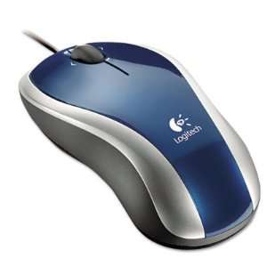  Optical LX3 Corded Mouse, Three Button/Scroll, Blue 