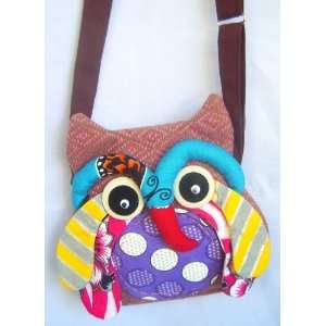  Thai Handmade Owl Sling Bags Wallet Full Color for Girl 