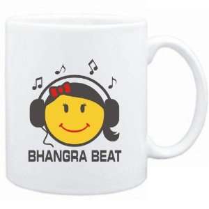  Mug White  Bhangra Beat   female smiley  Music Sports 