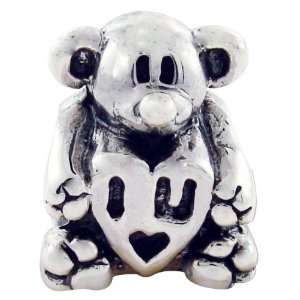  Biagi Teddy Bear with I Heart You Sterling Silver Bead 
