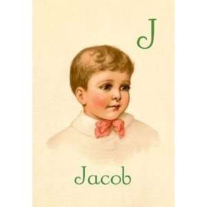  J for Jacob   12x18 Framed Print in Gold Frame (17x23 
