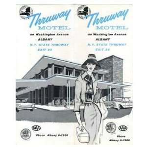  Thruway Motel Brochure Albany NY State Thruway 1950s 