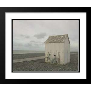   Double Matted 25x29 Blue Bicycle Near White Building