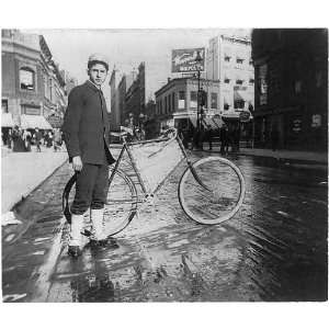    c1896 New York City Messenger boy and bike