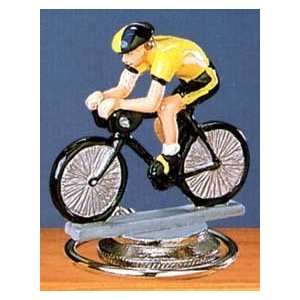  Bicyclist Collectible Hand Painted Solid Pewter Wine 