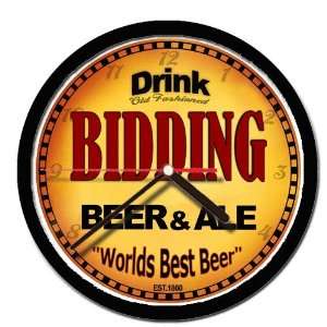  BIDDING beer and ale cerveza wall clock 