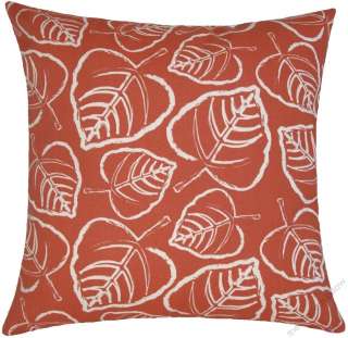 18 ORANGE CANYON LEAF indoor/outdoor pillow cover  