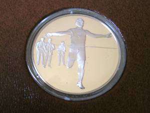 1977 Franklin Mint Sterling Silver Coin Jim Thorpe Olympics  