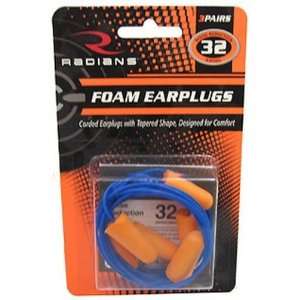 Radians (Hearing Protector, Standard)   3 Pair Corded Earplugs Blister 