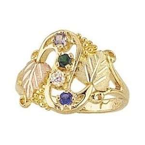   Yellow gold Black Hills Gold Mothers/Family Rings 2 6 Stones Jewelry