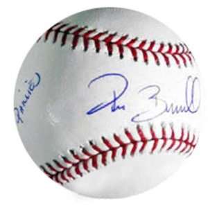 Pat Burrell Autographed Baseball with Go Phillies Inscription  