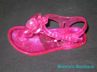 NEW SINGLE FLOWER Jelly Sandal Girls PINK Shoes Sz 10  
